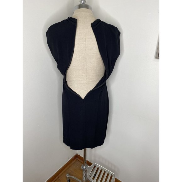 Kate Spade New York Women's Size 6 Black Dress Bow Zip V Neck Sleeveless - Picture 4 of 6